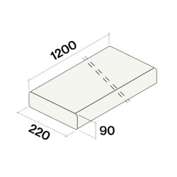 GAINE RECTANGULAIRE 90X220X1200/toto