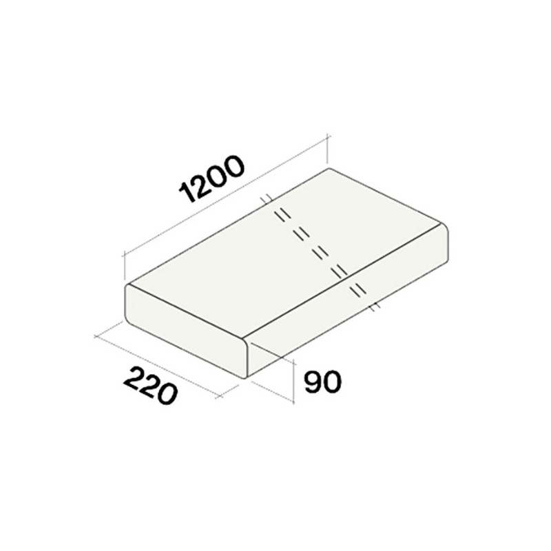 GAINE RECTANGULAIRE 90X220X1200