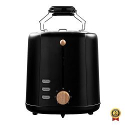 TOASTER 800W BLACK WOOD