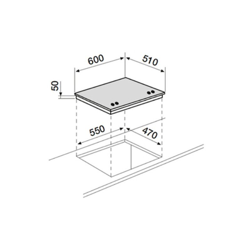 Table gaz AIRLUX AV685HBK