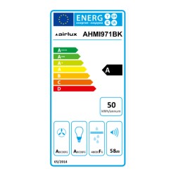 HOTTE INCLINEE 90CM NOIRE 751M3H TELECO/toto