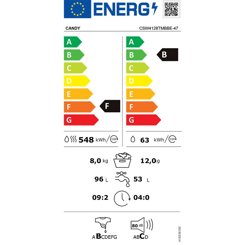 LAVE LINGE SECHANT 12+8KG NOIR