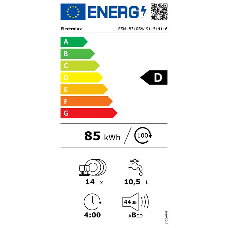 LAVE VAISSELLE 14CVTS 44DB BLANC