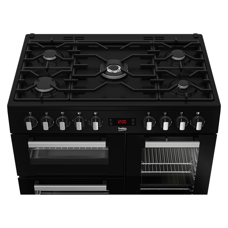 CUISINIERE MIXTE 90CM NOIRE