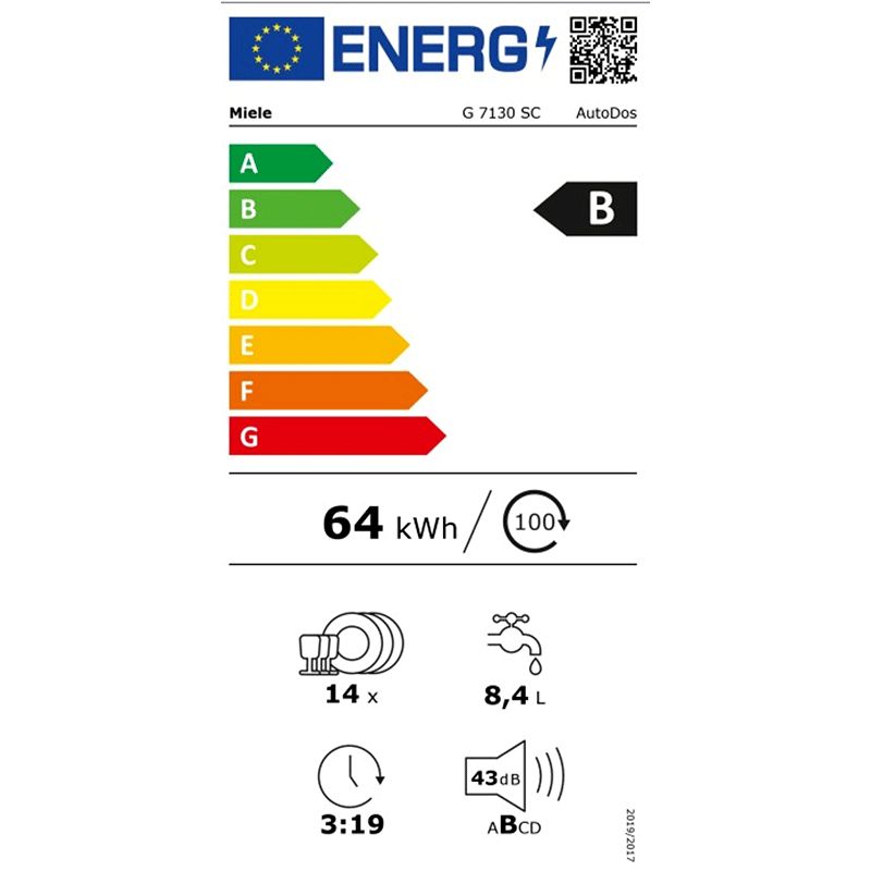 LAVE VAISSELLE 14CVTS 43DB AUTODOS BLANC