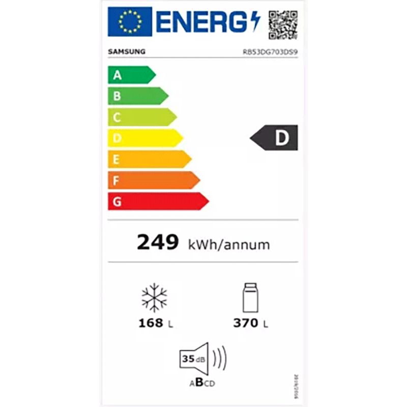 Réfrigérateur combiné SAMSUNG RB53DG703DS9