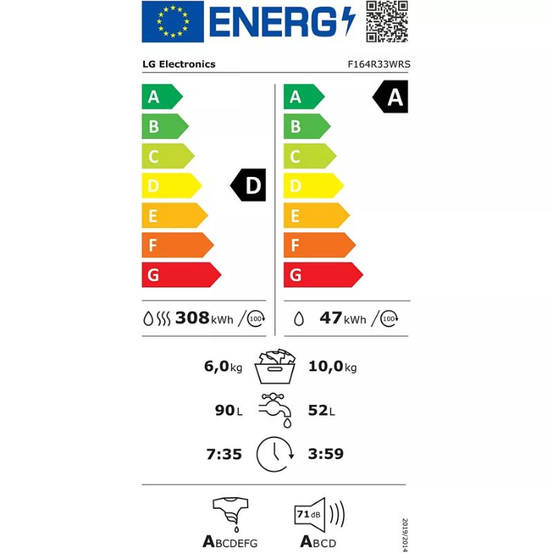 Lave-linge séchant LG F164R33WRS