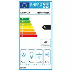 Hotte inclinée AIRLUX AHMI671BK