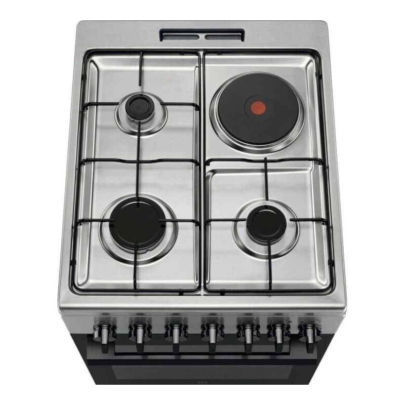 CUISINIERE MIXTE 3+1 - 50CM - INOX