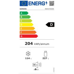 REF COMBINE 185CM - 344L - D - INOX - RB34C705DS9 SAMSUNG/toto