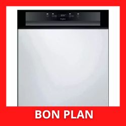 Lave-vaisselle avec bandeau WHIRLPOOL WBC3C34PB