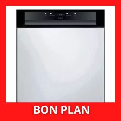 Lave-vaisselle avec bandeau WHIRLPOOL WBC3C34PB