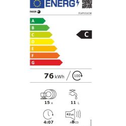 LAVE VAISSELLE 15CVTS - 42DB BLANC - C -