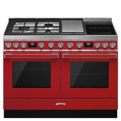 PIANO DE CUISSON 120CM "Portofino" rouge