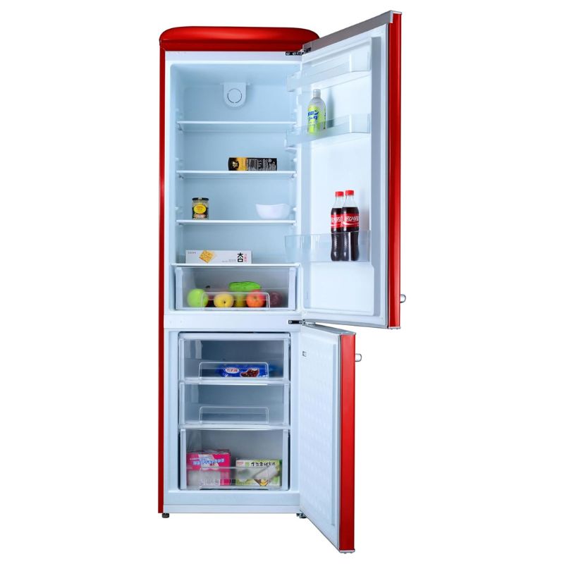 REFRIGERATEUR COMBINE VINTAGE 310L ROUGE