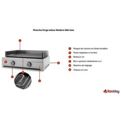 PLANCHA GAZ MODERN 60 CM INOX