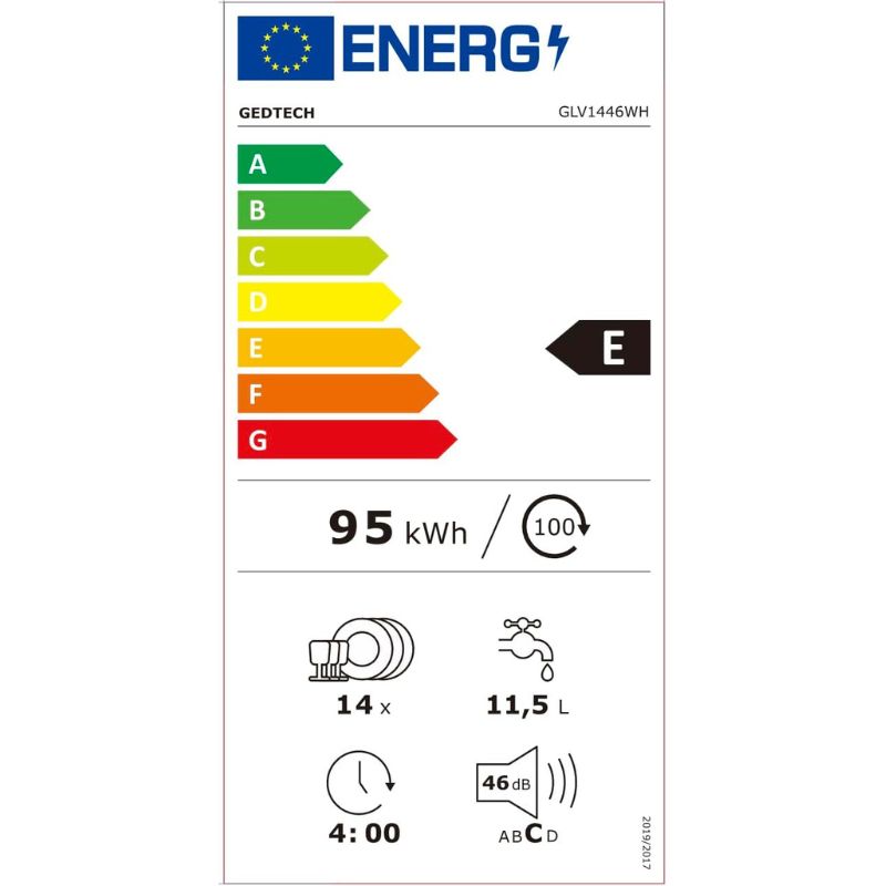 LAVE VAISSELLE 60 CM 46DB BLANC
