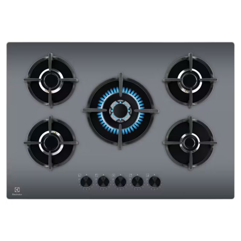 PLAQUE DE CUISSON GAZ 5 FOYERS GRISE