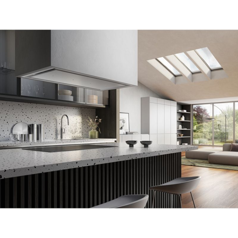 HOTTE DE PLAFOND AQUA 900MM BLANC MAT KL