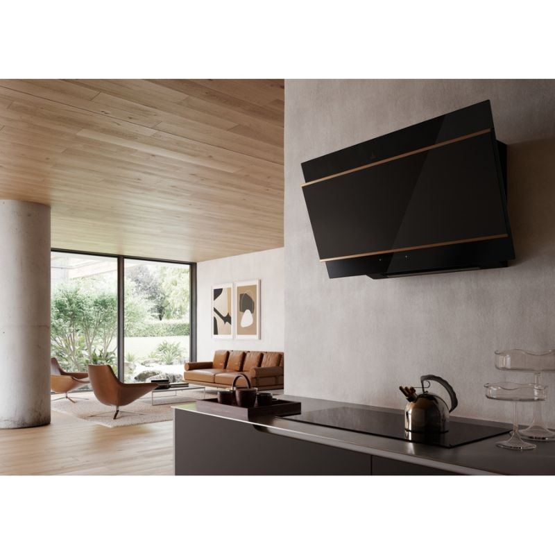 HOTTE INC DIVINE 900 VERRE NOIR/CUIVRE