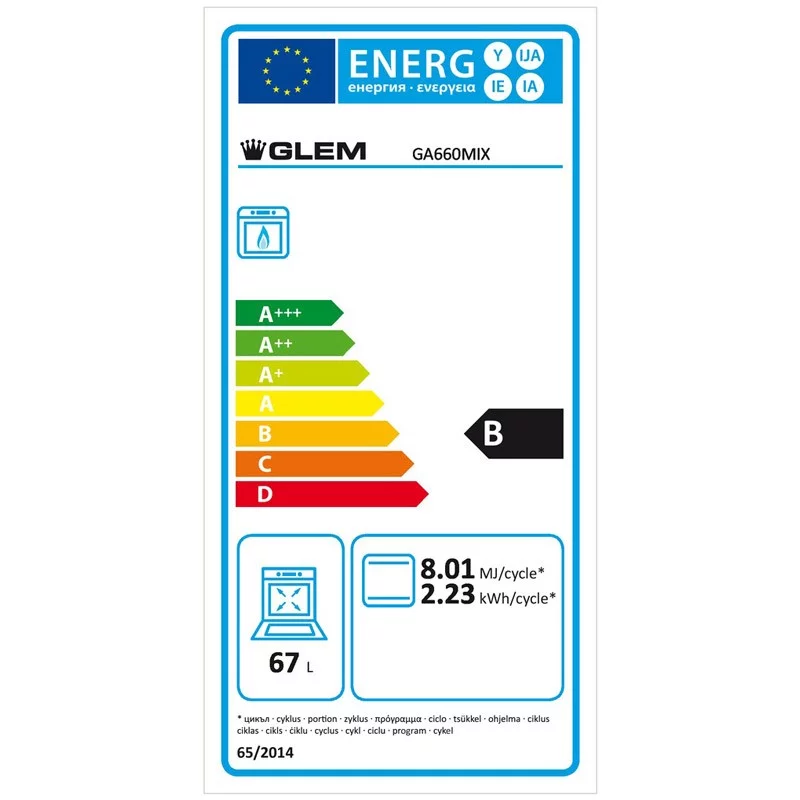Cuisinière gaz GLEM GA660MIX