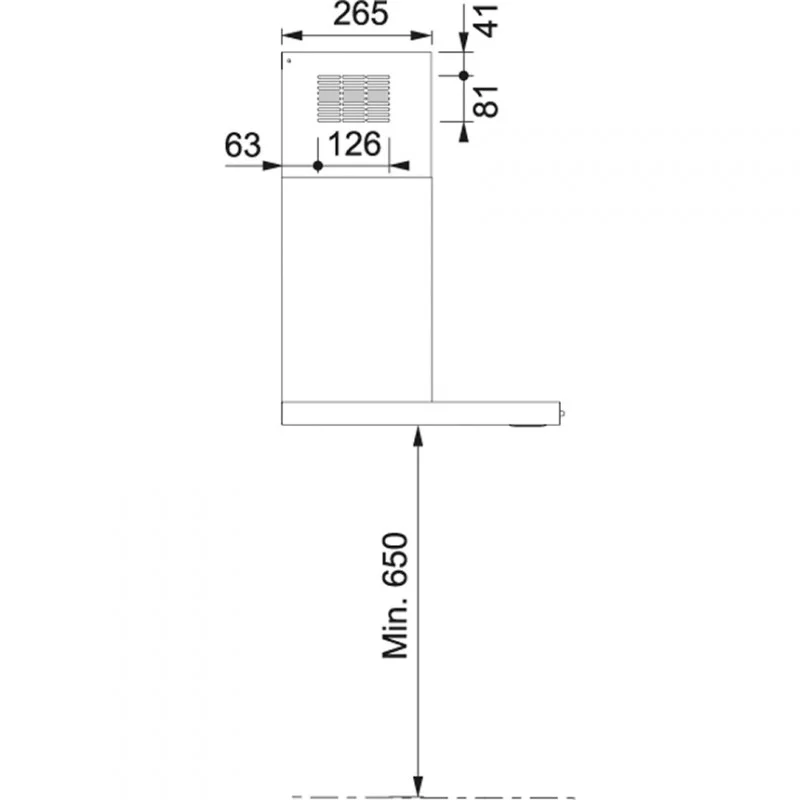 Hotte décorative ROBLIN 6510622 IKOS 90CM