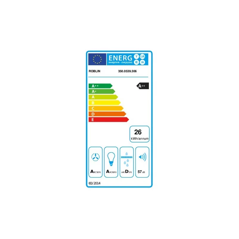 Hotte plafond ROBLIN 6515894 AQUA 900 BLANC MAT