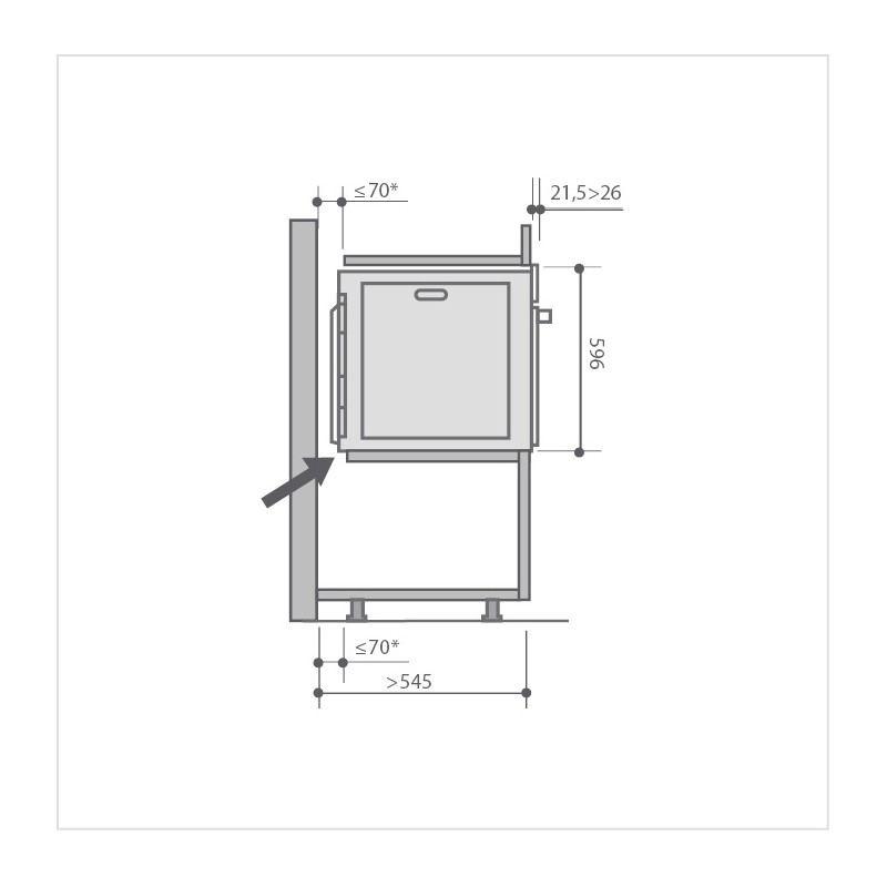 FOUR MF PYRO ECRAN NOIR  INOX 73L 